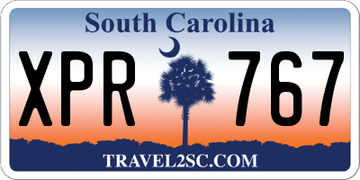SC license plate XPR767