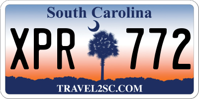 SC license plate XPR772