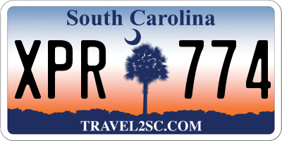 SC license plate XPR774