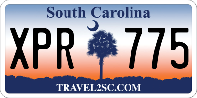 SC license plate XPR775