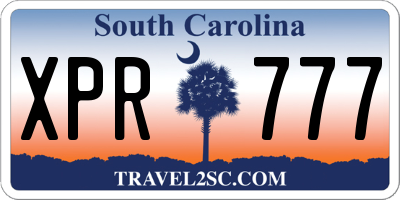 SC license plate XPR777