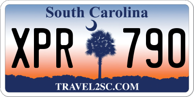 SC license plate XPR790