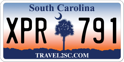 SC license plate XPR791