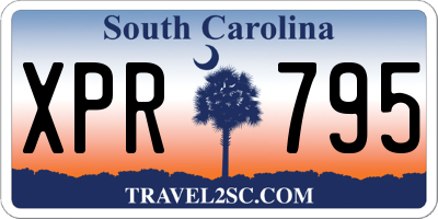SC license plate XPR795