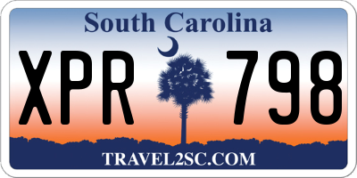 SC license plate XPR798