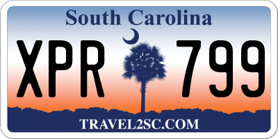 SC license plate XPR799