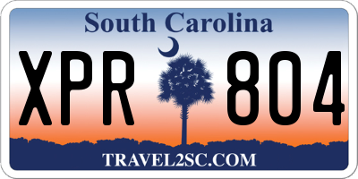 SC license plate XPR804