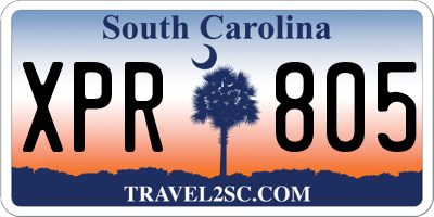 SC license plate XPR805