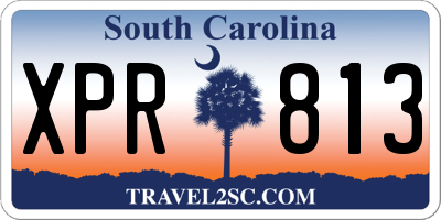 SC license plate XPR813