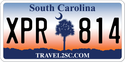 SC license plate XPR814