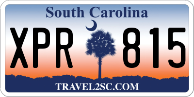 SC license plate XPR815
