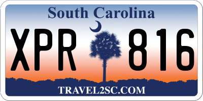SC license plate XPR816