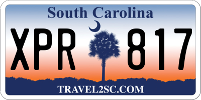 SC license plate XPR817