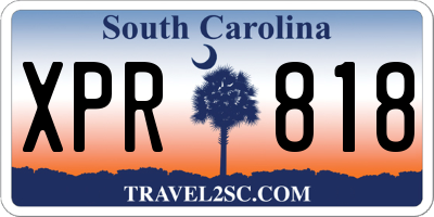 SC license plate XPR818