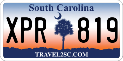 SC license plate XPR819