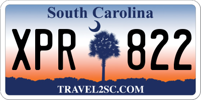 SC license plate XPR822