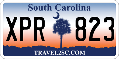 SC license plate XPR823