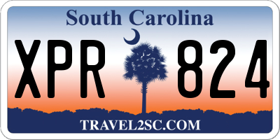 SC license plate XPR824