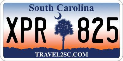 SC license plate XPR825