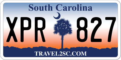 SC license plate XPR827