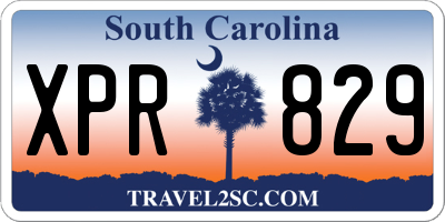 SC license plate XPR829