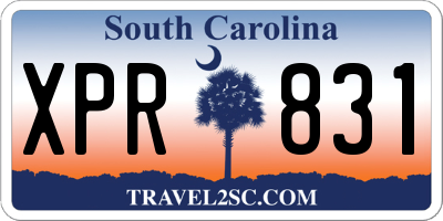 SC license plate XPR831