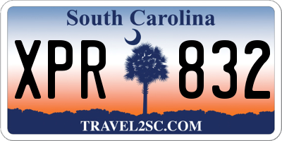 SC license plate XPR832