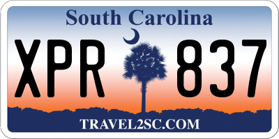 SC license plate XPR837