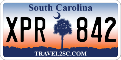 SC license plate XPR842