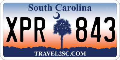 SC license plate XPR843