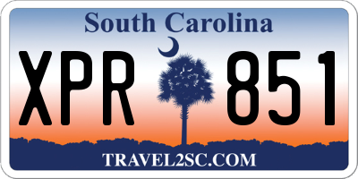 SC license plate XPR851