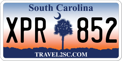 SC license plate XPR852
