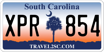SC license plate XPR854