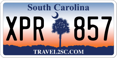 SC license plate XPR857