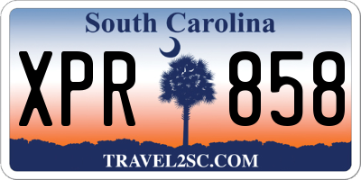 SC license plate XPR858
