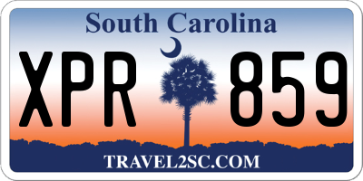 SC license plate XPR859