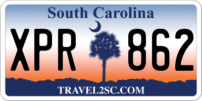 SC license plate XPR862