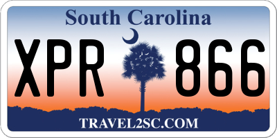SC license plate XPR866