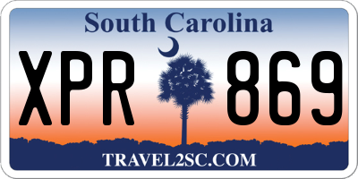 SC license plate XPR869