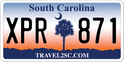 SC license plate XPR871
