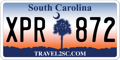 SC license plate XPR872