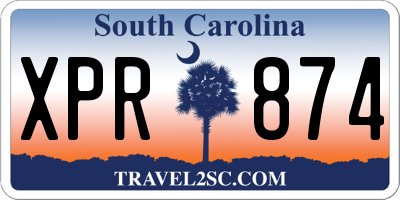 SC license plate XPR874