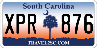 SC license plate XPR876