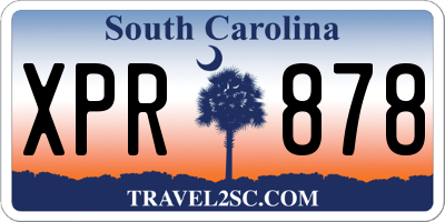 SC license plate XPR878
