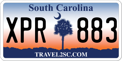 SC license plate XPR883