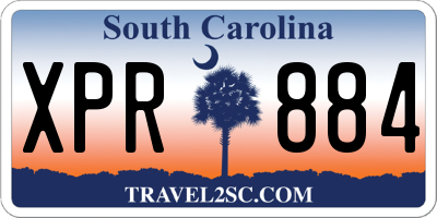 SC license plate XPR884