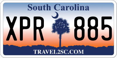 SC license plate XPR885