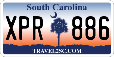 SC license plate XPR886
