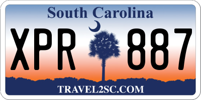 SC license plate XPR887