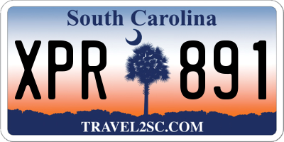 SC license plate XPR891